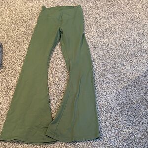 PINK Victoria's Secret women Olive Green Flared Leggings
